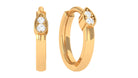 Minimal Diamond Hoop Earring for Helix Piercing Diamond - ( HI-SI ) - Color and Clarity - Jewel Pierce